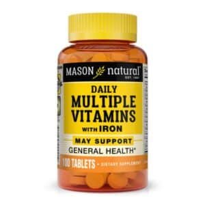 MASON NATURAL DAILY MULTIPLE VITAMINS WITHE IRON 100 COMPRIMES