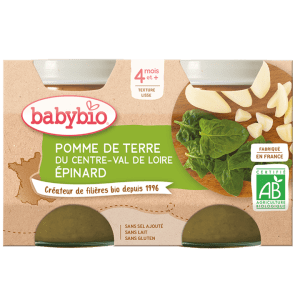 Babybio Pomme de Terre du Centre-Val de Loire Épinard 2X130G