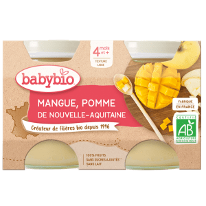 Babybio Mangue Pomme de Nouvelle-Aquitaine 2X130G