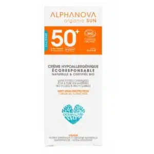 ALPHANOVA Crème solaire certifiée bio hypoallergénique visage SPF 50+ (Classic)