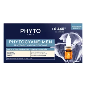PHYTO SET PHYTOCYANE TRAITEMENT ANTICHUTE HOMME CHUTE PROGRESSIVE