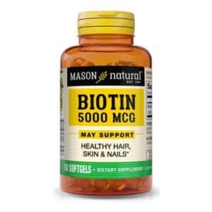 MASON NATURAL BIOTIN 5000 MCG 60 GELULES