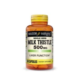 MASON NATURAL WHOLE HERB MILK THISTLE 500 MG 60 CAPSULES